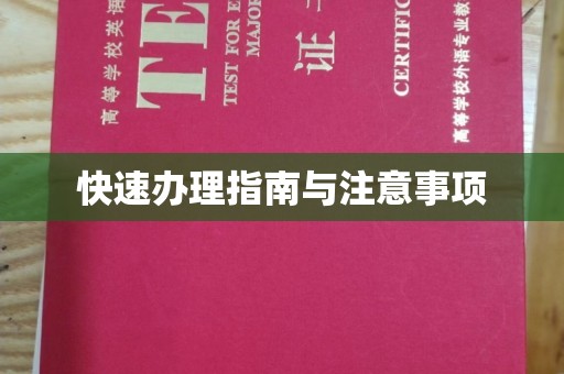 婺城快速办理指南与注意事项